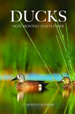 Cover of Ducks Note Monthly 2020 Planner 12 Month Calendar