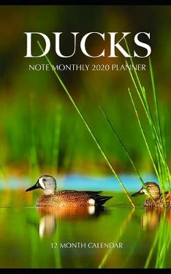 Book cover for Ducks Note Monthly 2020 Planner 12 Month Calendar