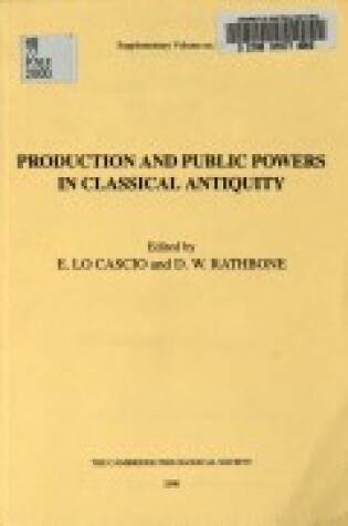 Cover of Production and Public Powers in Classical Antiquity