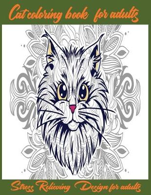 Book cover for Cat coloring book for adult