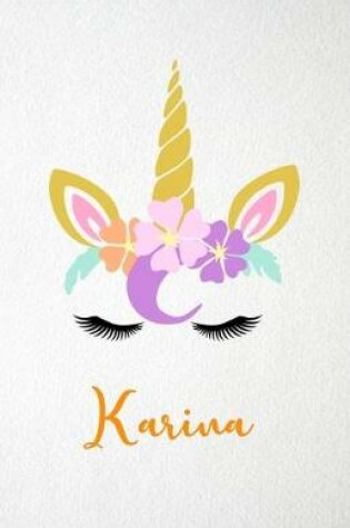 Cover of Karina A5 Lined Notebook 110 Pages