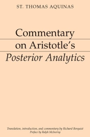 Cover of Commentary on Aristotle`s Posterior Analytics