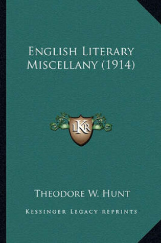Cover of English Literary Miscellany (1914) English Literary Miscellany (1914)