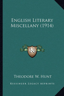 Book cover for English Literary Miscellany (1914) English Literary Miscellany (1914)