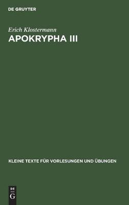 Cover of Apokrypha III