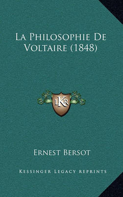 Book cover for La Philosophie de Voltaire (1848)