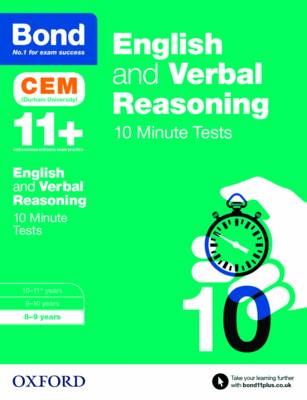 Book cover for Bond 11+: English & Verbal Reasoning: CEM 10 Minute Tests