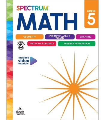 Cover of Spectrum Math Workbook, Grade 5