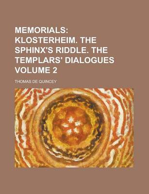 Book cover for Memorials Volume 2