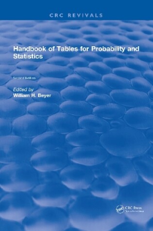 Cover of Handbook of Tables for Probability and Statistics
