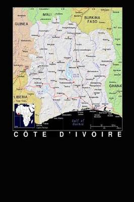 Book cover for Modern Day Color Map of the Nation Cote d'Ivoire in Africa Journal