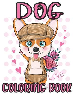 Book cover for Dog Love Coloring Book