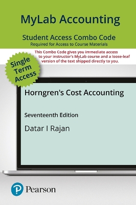 Book cover for Mylab Accounting with Pearson Etext -- Combo Access Card -- For Horngren's Cost Accounting