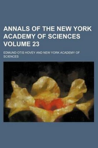 Cover of Annals of the New York Academy of Sciences Volume 23