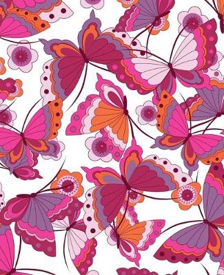 Book cover for Butterfly Flower Pattern Notebook