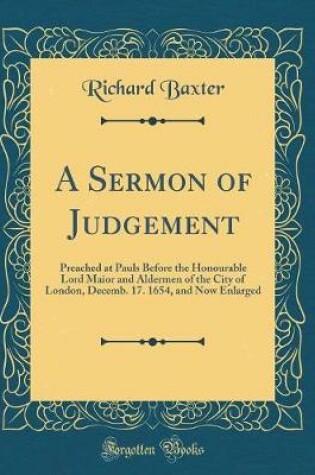 Cover of A Sermon of Judgement