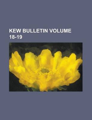 Book cover for Kew Bulletin Volume 18-19