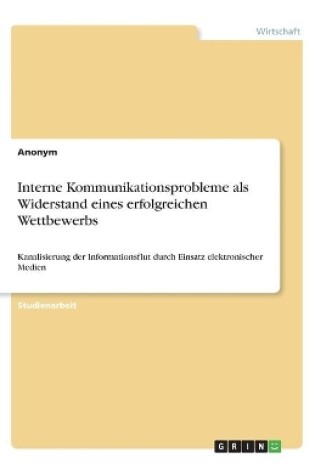 Cover of Interne Kommunikationsprobleme als Widerstand eines erfolgreichen Wettbewerbs