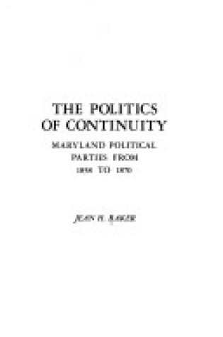 Cover of Politics of Continuity