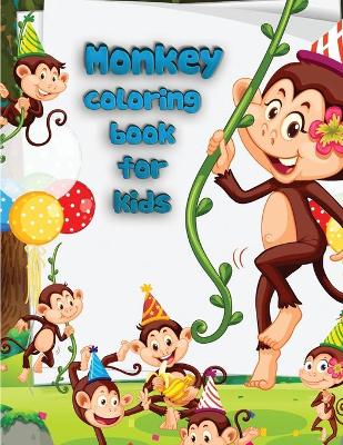 Book cover for Monkey coloring book for kids