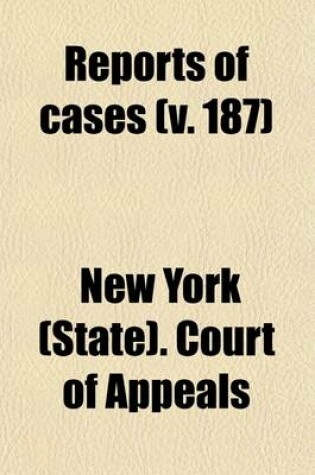 Cover of Reports of Cases (Volume 187)