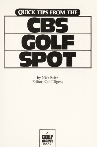 Cover of Quick Tips from the CBS Golf Spot