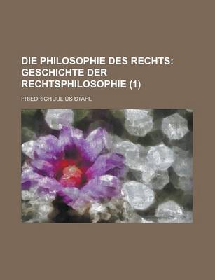 Book cover for Die Philosophie Des Rechts (1)