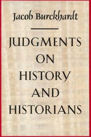 Cover of Judgments on History and Historians