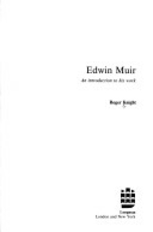 Cover of Edwin Muir