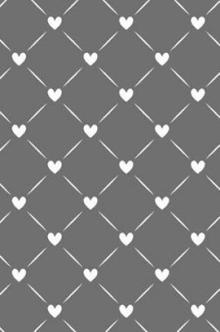 Cover of Journal Notebook White Quilted Hearts Pattern 9