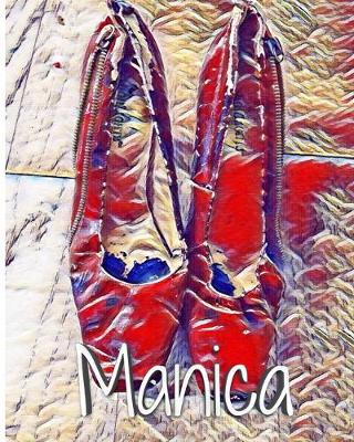 Book cover for Manica Red Pumps Clinton in Blue Dress creative Journal coloring book