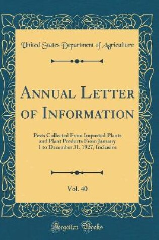 Cover of Annual Letter of Information, Vol. 40