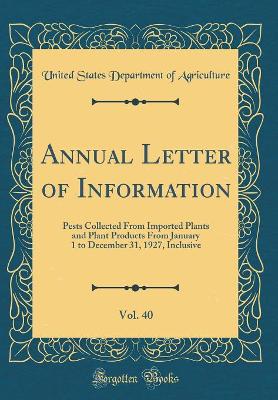 Book cover for Annual Letter of Information, Vol. 40