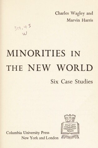 Cover of Minorities in the New World