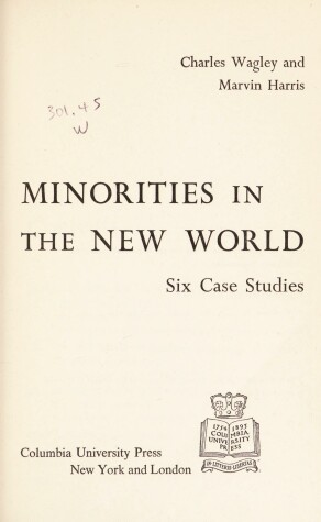 Book cover for Minorities in the New World