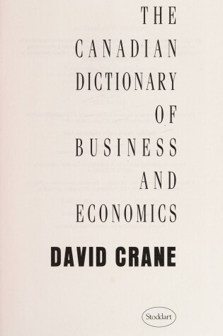 Cover of The Canadian Dictionary of Business & Economics