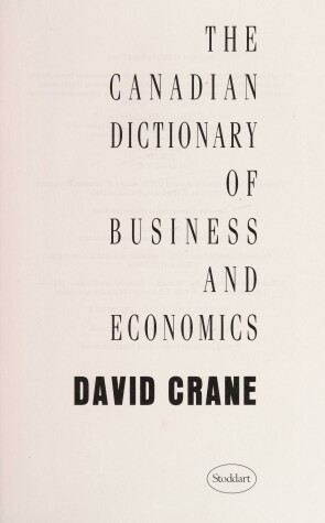 Book cover for The Canadian Dictionary of Business & Economics