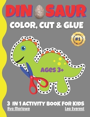 Cover of Dinosaur Color, Cut & Glue