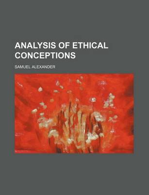 Book cover for Analysis of Ethical Conceptions