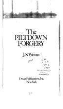 Book cover for Piltdown Forgery