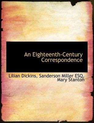 Book cover for An Eighteenth-Century Correspondence