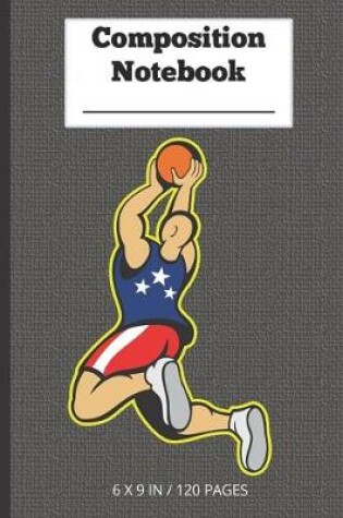 Cover of Composition Notebook - Retro Basketball Illustration