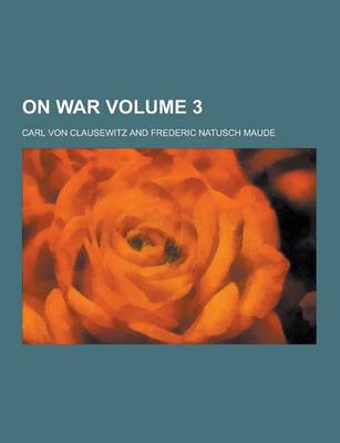 Book cover for On War Volume 3