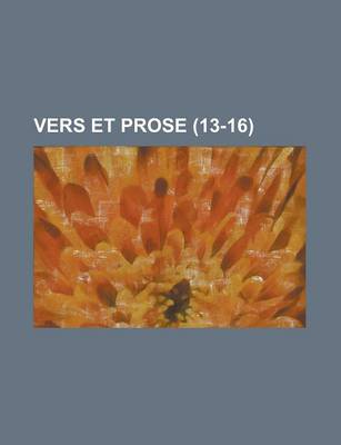 Book cover for Vers Et Prose (13-16)