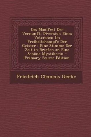 Cover of Das Manifest Der Vernunft
