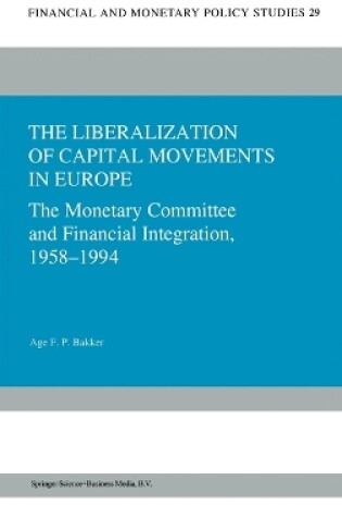 Cover of The Liberalization of Capital Movements in Europe