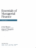 Cover of Essentials of Managerial Finance