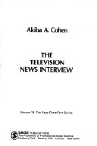 Cover of The Television News Interview