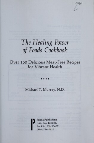 Cover of The Healing Power of Foods Cookbook