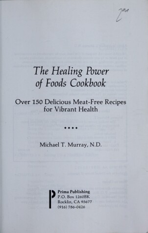 Book cover for The Healing Power of Foods Cookbook